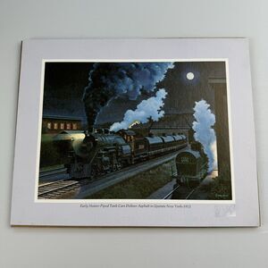Howard Fogg Print Early Heater-piped Tank Cars Asphalt New York 1912 8x10 Board